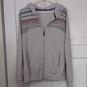 Brooks Men's Gray Athletic Jacket with Red Accents